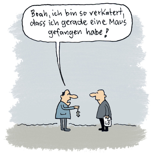 Cartoon: Kater (medium) by Lo Graf von Blickensdorf tagged verkatert,alkohol,party,feier,maus,verkatert,alkohol,party,feier,maus
