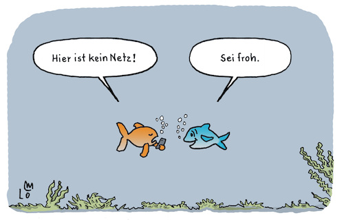 Cartoon: Kein Netz (medium) by Lo Graf von Blickensdorf tagged fische,fischerbetz,wireless,überfischung,fischfang,küstenfischer,wlan,telefon,handy,meer,nordsee,speisefische,graf,lo,karikatur,cartoon,netzverbindung,fische,fischerbetz,wireless,überfischung,fischfang,küstenfischer,wlan,telefon,handy,meer,nordsee,speisefische,graf,lo,karikatur,cartoon,netzverbindung