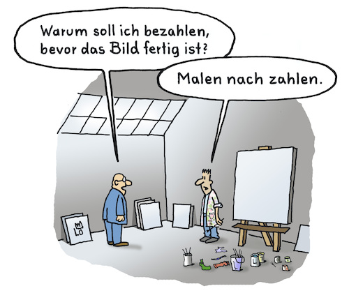 Cartoon: Künstlerleben (medium) by Lo Graf von Blickensdorf tagged mäzen,kunstliebhaber,kunstsammler,maler,künstler,kunstmaler,malerei,bild,ölbild,atelier,studio,art,kunst,karikatur,lo,cartoon,künstlerleben,bohemian,boheme,farben,pinsel,kunstszene,malen,kultur,bezahlung,honorar,nach,zahlen,mäzen,kunstliebhaber,kunstsammler,maler,künstler,kunstmaler,malerei,bild,ölbild,atelier,studio,art,kunst,karikatur,lo,cartoon,künstlerleben,bohemian,boheme,farben,pinsel,kunstszene,malen,kultur,bezahlung,honorar,nach,zahlen