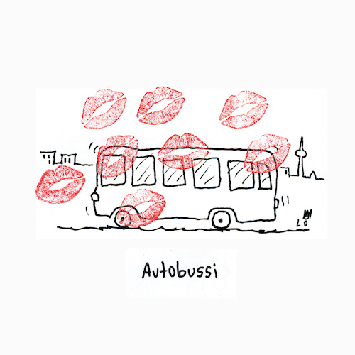Cartoon: Liebe (medium) by Lo Graf von Blickensdorf tagged autobus,kuss,küssen,bus,wortspiel,kiss,omnibus,reisebus,liebe,beziehung,autobus,kuss,küssen,bus,kiss,omnibus,reisebus,liebe,beziehung