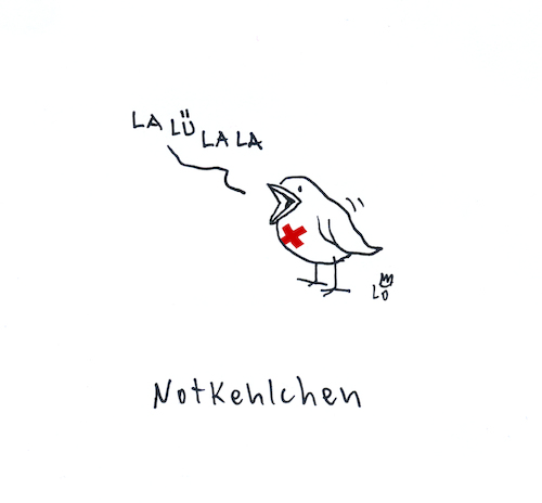 Cartoon: Notruf (medium) by Lo Graf von Blickensdorf tagged vogel,ornithologe,rotkehlchen,notaufnahme,lo,rotes,kreuz,notarzt,wortspiel,cartoon,karikatur,umwelt,klimaveränderung,klimaschutz,natur,tiere,erderwärmung,vogel,ornithologe,rotkehlchen,notaufnahme,rotes,kreuz,notarzt,wortspiel,cartoon,karikatur,umwelt,klimaveränderung,klimaschutz,natur,tiere,erderwärmung