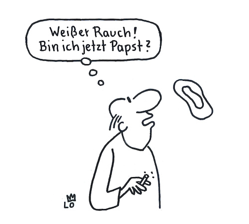 Cartoon: Papstwahl (medium) by Lo Graf von Blickensdorf tagged pontifex,papst,papstwahl,zigarette,weißer,rauch,karikatur,lo,graf,cartoon,vatikan,sixtinische,kapelle,bischöfe,pontifex,papst,papstwahl,zigarette,weißer,rauch,karikatur,lo,graf,cartoon,vatikan,sixtinische,kapelle,bischöfe