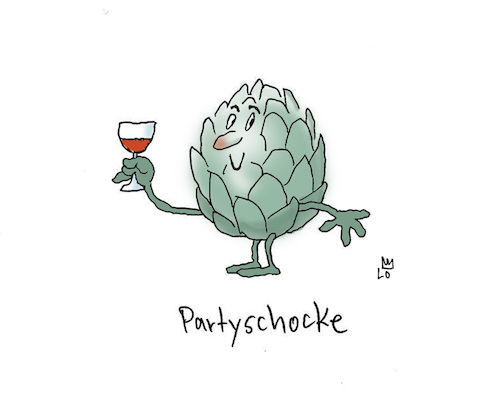 Cartoon: Party (medium) by Lo Graf von Blickensdorf tagged wortspiel,artischocke,partyschocke,gemüse,wein,rotwein,karikatur,lo,graf,cartoon,fete,feiern,fest,wortspiel,artischocke,partyschocke,gemüse,wein,rotwein,karikatur,lo,graf,cartoon,fete,feiern,fest