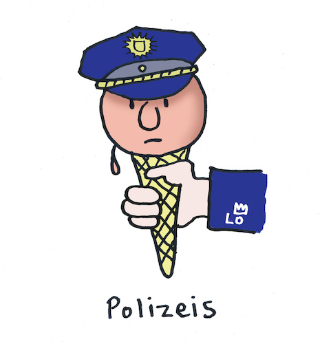 Cartoon: Polizeis (medium) by Lo Graf von Blickensdorf tagged sommer,eis,polizei,speiseeis,wortspiel,eiscreme,hitze,polizist,eiswaffel,softeis,sommer,eis,polizei,speiseeis,wortspiel,eiscreme,hitze,polizist,eiswaffel,softeis