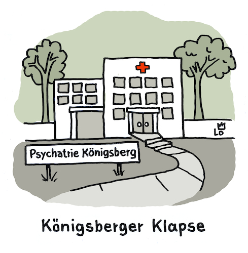 Cartoon: Psychiatrie (medium) by Lo Graf von Blickensdorf tagged psychiatrie,irrenanstalt,geistesgestört,psychiater,störungen,klinik,cartoon,lo,karikatur,wortspiel,kalauer,geschlossene,anstalt,psychische,erkrankung,königsberger,klopse,mittagessen,mittagsgericht,ostpreußen,gesundheit,krankheit,patient,einlieferung,krankenkasse,arzt,krankenpfleger,krankenschwester,zwangsjacke,psychiatrie,irrenanstalt,geistesgestört,psychiater,störungen,klinik,cartoon,lo,karikatur,wortspiel,kalauer,geschlossene,anstalt,psychische,erkrankung,königsberger,klopse,mittagessen,mittagsgericht,ostpreußen,gesundheit,krankheit,patient,einlieferung,krankenkasse,arzt,krankenpfleger,krankenschwester,zwangsjacke