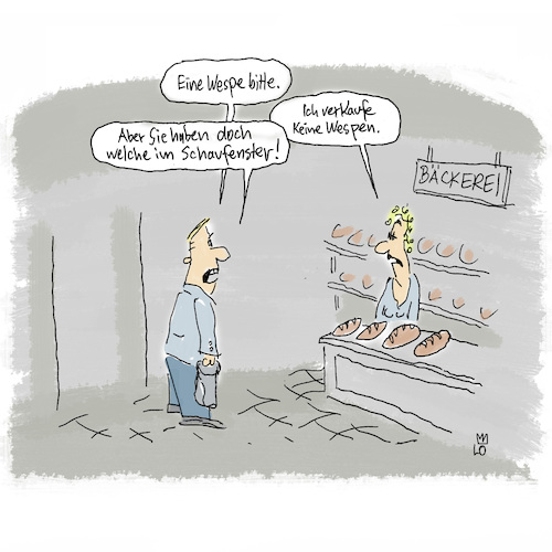 Wespen in der Bäckerei