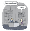Cartoon: Auf dem Amt (small) by Lo Graf von Blickensdorf tagged amt,büro,mann,verheiratet,ledig,ehemann,familienstand,beamter