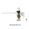 Cartoon: Biene (small) by Lo Graf von Blickensdorf tagged kuchen,bienenstich,torte,biene,insekt,wortspiel,bienenstrich,strich,cartoon,lo,karikatur,honig,rettet,die,bienen