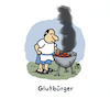 Cartoon: Grillzeit (small) by Lo Graf von Blickensdorf tagged barbecue,grillen,grillzeit,glutbürger,wutbürger,holzkohle,grillmaster,karikatur,lo,cartoon,qualm,steaks,wortspiel,querdenker,garten,draußen,grill,holzkohlengrill