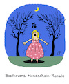 Cartoon: Kleine Nachtmusik (small) by Lo Graf von Blickensdorf tagged nachtmusik,vollmond,halbmond,nacht,beethoven,klassik,renate,karikatur,lo,cartoon,gesang,wortspiel,mondscheinsonate,sängerin