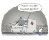 Cartoon: Notarzteinsatz (small) by Lo Graf von Blickensdorf tagged notarzt 112 feuerwehr krankenwagen sanitäter arzt doktor unfall einsatz cartoon lo notfall verletzte