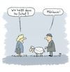 Cartoon: Schaf mit Schäfer (small) by Lo Graf von Blickensdorf tagged schaf,schäfer,name,mäh,wiese