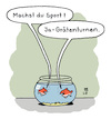 Cartoon: Sportlich (small) by Lo Graf von Blickensdorf tagged fische,sport,aquarium,geräteturnen,frage,karikatur,lo,cartoon,turnen