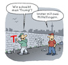 Cartoon: Trump (small) by Lo Graf von Blickensdorf tagged schreibweise,grammatik,tagger,donald,trump,graffiti,mauer,sprühdose,karikatur,lo,graf,cartoon,sprayer,banksy,kunst,takes,spraydose,can