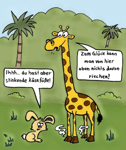 Cartoon: Käsefüße (medium) by freshdj tagged animals,big,giraffe