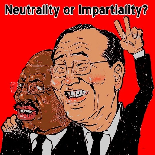 Cartoon: Ban Ki-moon (medium) by takeshioekaki tagged ban