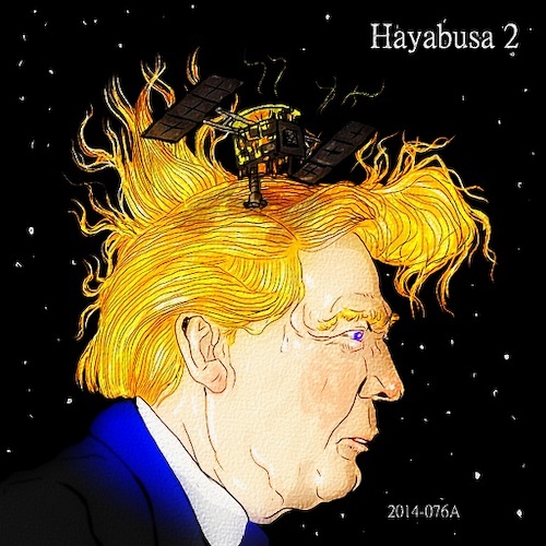 Cartoon: Hayabusa 2 (medium) by takeshioekaki tagged hayabusa