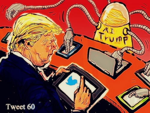 Cartoon: Twitter (medium) by takeshioekaki tagged trump