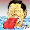 Cartoon: Chinese red tongue (small) by takeshioekaki tagged hague,convention