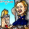 Cartoon: Clinton or Trump (small) by takeshioekaki tagged clinton