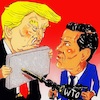 Cartoon: USA vs. Mexico (small) by takeshioekaki tagged trump