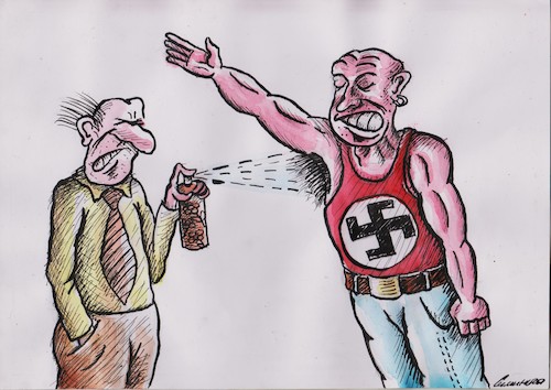 Cartoon: Nazism (medium) by vadim siminoga tagged fascism,war,nazism,victims,world,old,people