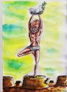 Cartoon: Gandhi (small) by vadim siminoga tagged crisis,love,world,faith,philosophy,talent