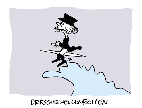 Cartoon: Hoppehoppe (medium) by Bregenwurst tagged wellenreiten,surfen,dressurreiten
