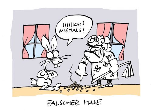 Cartoon: Nager (medium) by Bregenwurst tagged falscher,hase,hackbraten
