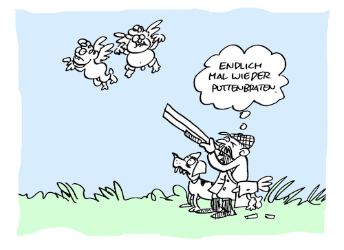 Cartoon: Putput (medium) by Bregenwurst tagged putten,puten,engel,jagd,braten