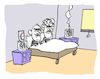 Cartoon: Nocturne (small) by Bregenwurst tagged ehepaar,gebiss,bett,nacht,rauchen,trinken