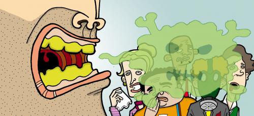 Cartoon: Bad Breath (medium) by GrahamFox tagged cartoon,illustration,humour