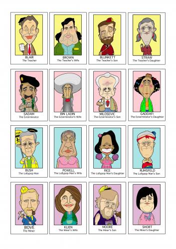 Cartoon: Political Happy Families (medium) by GrahamFox tagged politics,cartoon,illustration,bush,blair,brown