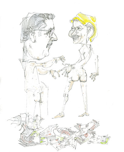 Cartoon: badende (medium) by herranderl tagged andy,uschi