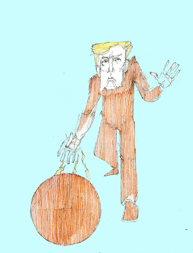 Cartoon: bowling (medium) by herranderl tagged trump,welt