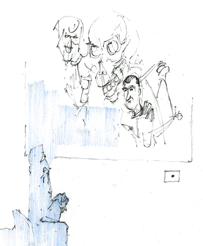 Cartoon: Schmonzette (medium) by herranderl tagged theater,ingolstadt,csu,audi