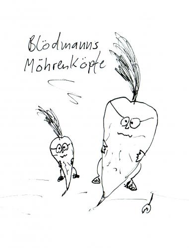 Cartoon: gemüseküsse aus der erde (medium) by Der Apfel tagged möhren,gemüse,dickmanns,negerküsse,mohrenköpfe,sweets,vegetables