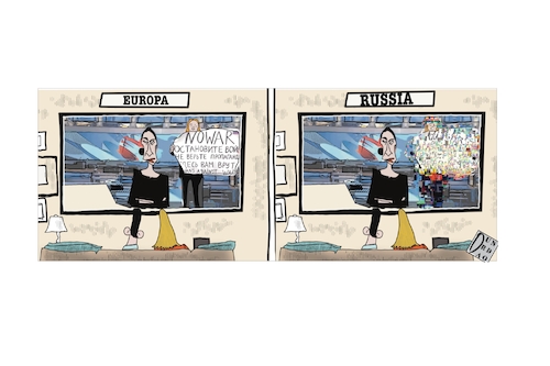Cartoon: Censure (medium) by Christi tagged giornalista,putin,censura,stato,russia