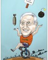 Cartoon: Elecion day 9 nisan (small) by Christi tagged netanyahu,trump,gaza
