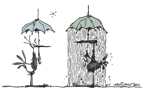 Cartoon: Rainy ducks (medium) by mortimer tagged mortimer,mortimeriadas,cartoon
