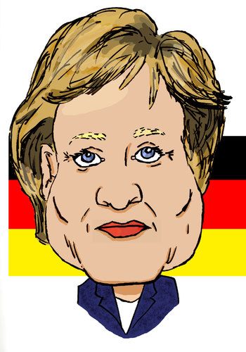 Cartoon: Angela Merkel (medium) by perevilaro tagged germany,deutschland,merkel,ue,politica