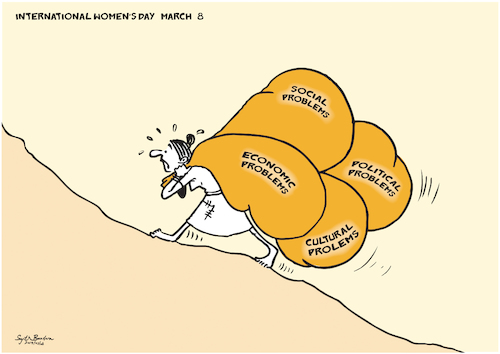 Cartoon: International women  day (medium) by Sajith Bandara tagged crisis