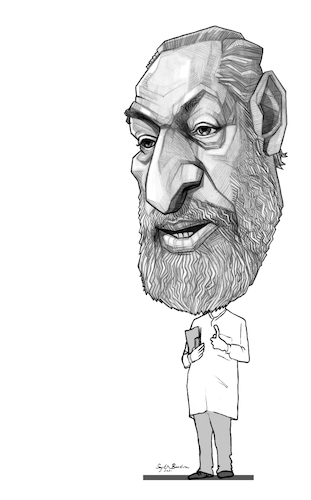 Cartoon: Vasudeva Nanayakkara (medium) by Sajith Bandara tagged vasudeva