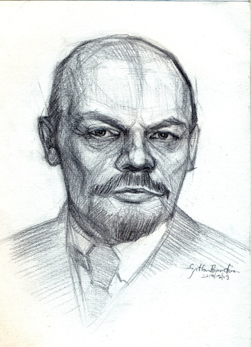 Cartoon: Vladimir Lenin (medium) by Sajith Bandara tagged lenin