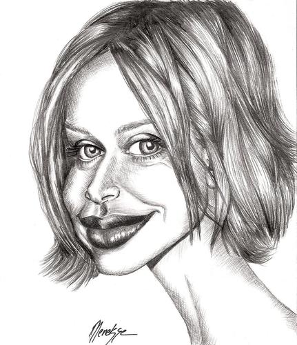 Cartoon: Calista FLOCKHART (medium) by menekse cam tagged calista,flockhart,american,actriss