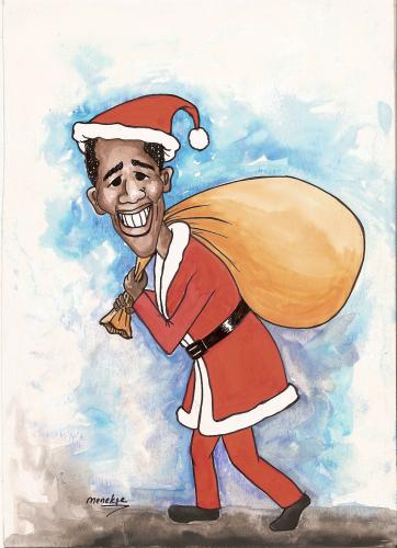 Cartoon: Obama-2 (medium) by menekse cam tagged obama