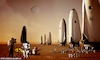 Cartoon: SpaceX Mars Fleet w Atlas Robots (small) by Dedoshucos tagged spacex,boston,dynamics,atlas,spot,starship,crew,dragon