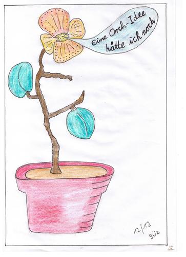 Cartoon: Lass Blumen sprechen (medium) by skätch-up tagged orchidee,idee,sprechen,pflanzen,blumen
