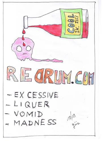 Cartoon: RE BRAND RED RUM (medium) by skätch-up tagged account,computer,rebrand,brand,gusanorojo,schnaps,murder,alkohol