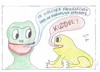 Cartoon: Froschzeichen Kuddel (small) by skätch-up tagged frosch,froschkuttel,froschkuddel,frog